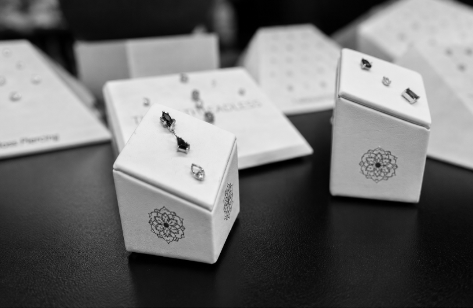 Implant-grade piercing jewelry selection at Queen of Hearts Nashville
